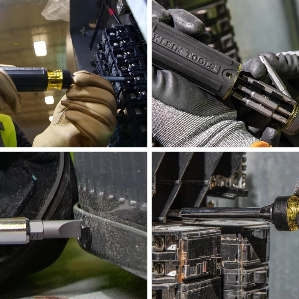 Versatile 15-in-1 Multi-Bit Ratcheting Screwdriver with On-board Storage
