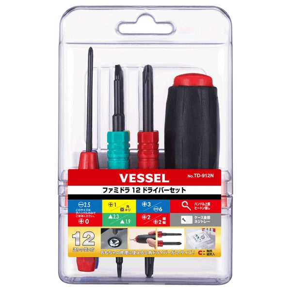 VESSEL SCREWDRIVER MIX SET "FAMI DRA" TD-912N Shipping from Japan