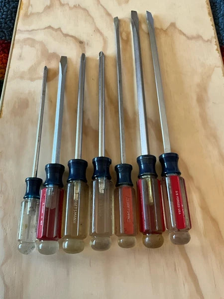 VTG.NOS CRAFTSMAN/ PHILIPS~USA-WF SERIES 7 PIECES .SCREWDRIVER SET~HEAVY Duty
