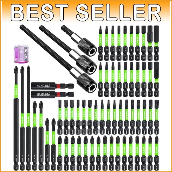 66-Piece Green Phosphorus Screwdriver Bit Set with Magnetic Features & Gift Box