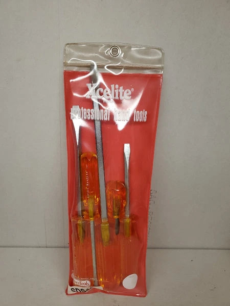 Xcelite SDS44 Square Blade Slotted Regular Screwdriver Set Amber 5 pcs USA MADE