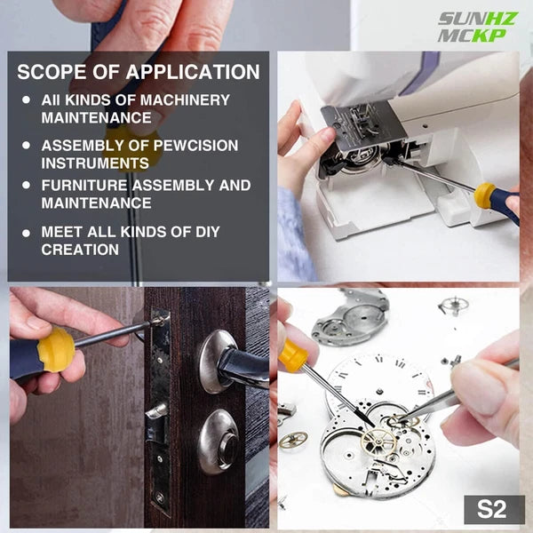 SUNHZMCKP Magnetic Screwdriver Set 66-Piece S2-Alloy Mini Precision