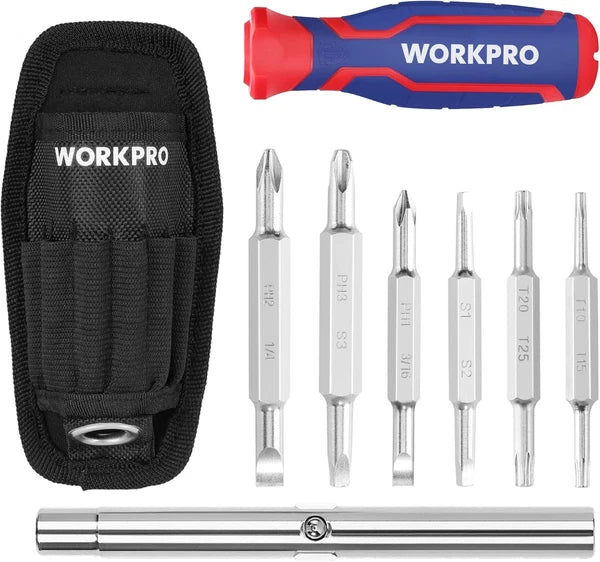 WORKPRO 15-In-1 Multi-Bit Screwdriver Set Tool All in One, Portable Multi-Purpos