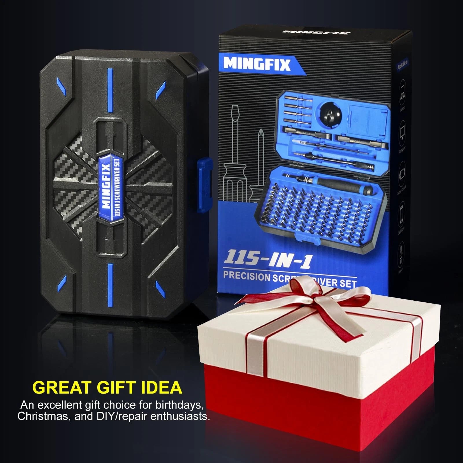 Precision Screwdriver Set with 103 Multi Bits, 115 in 1 Small Magnetic Repair...