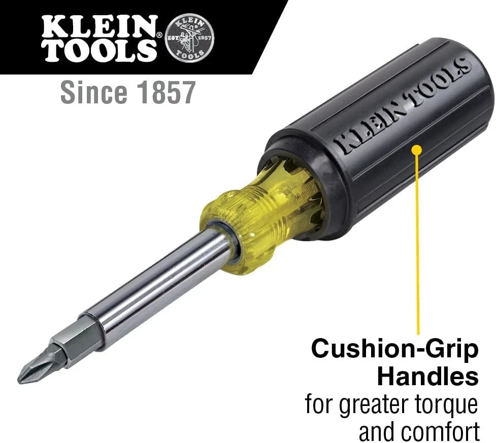 Klein Tools 32500 11-in-1 Screwdriver / Nut Driver Set, 8 Bits Small NEW USA