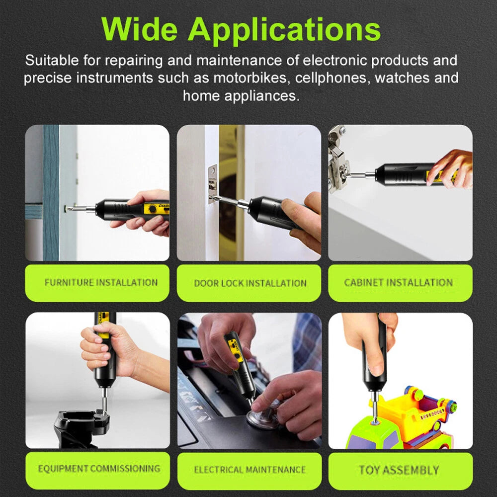 High Precise Screwdriver Set USB Charging Electronic Repairing Tool Set I0A0