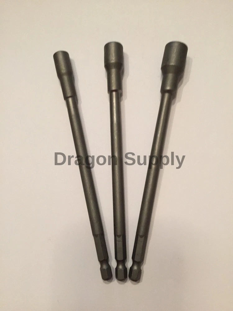 New 3pcs 6" MAGNETIC Nut Driver 1/4, 5/16 &3/8 Set w/ quick release hex shank