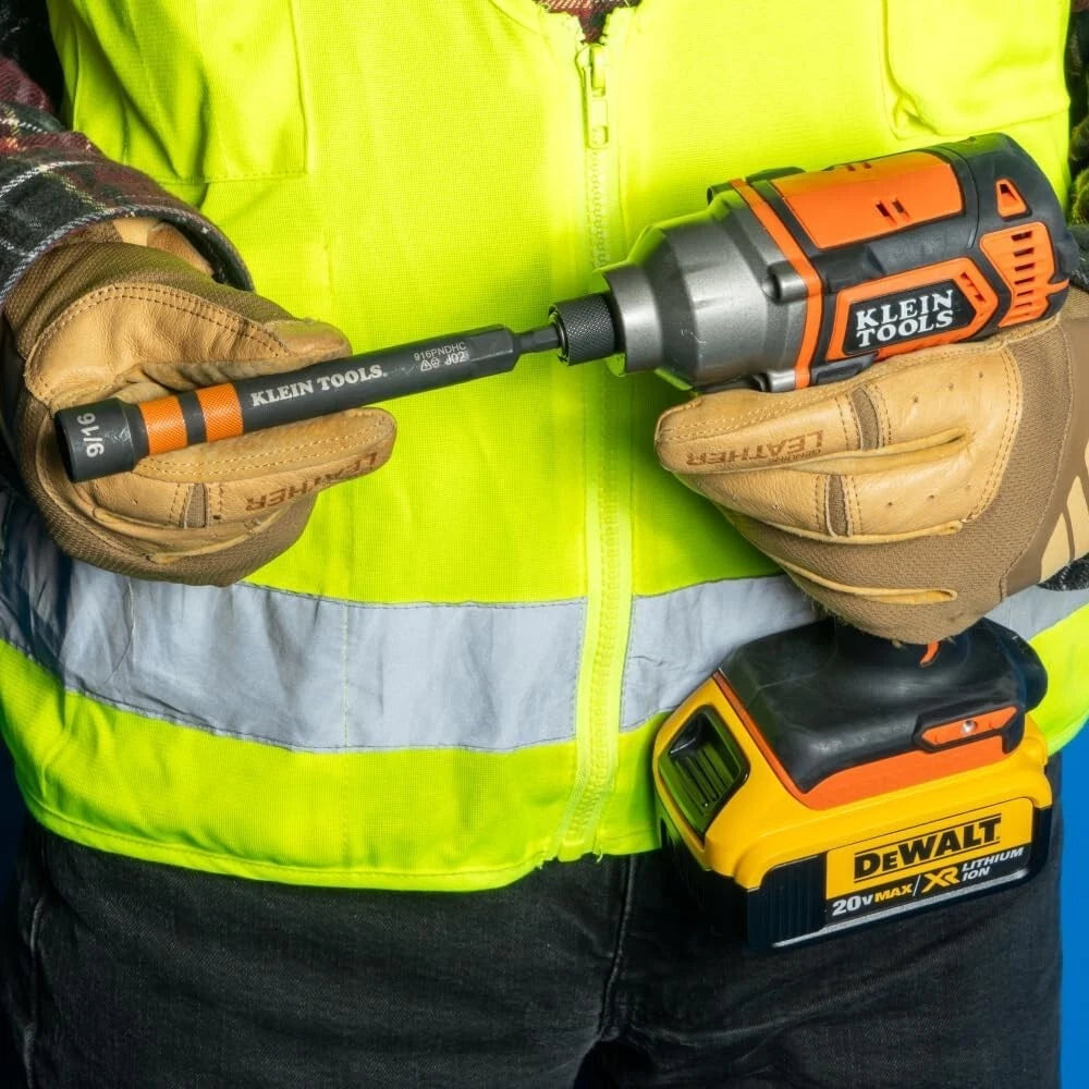 Klein Tools 32950 Ratcheting Impact Nut Driver Set, Magnetic, 6 SAE Sizes