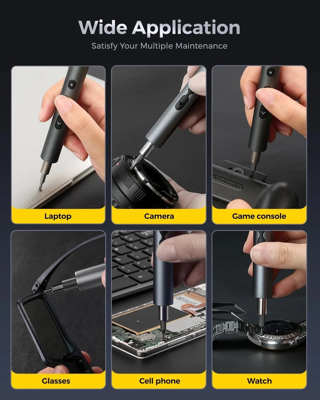 Mini Electric Screwdriver, 62 in 1 Cordless Precision Power Screwdriver Set with
