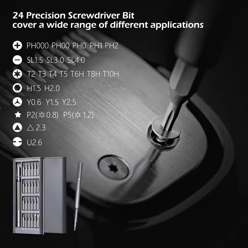 Precision Screwdriver Set 25 in 1 Phillips Torx Hexagonal Flat Head Magnetic Scr