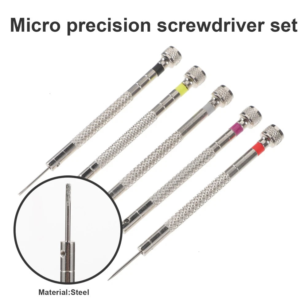 Flat Screwdriver Set Glasses Tools Adjust Watch Screwdrivers Eyeglass