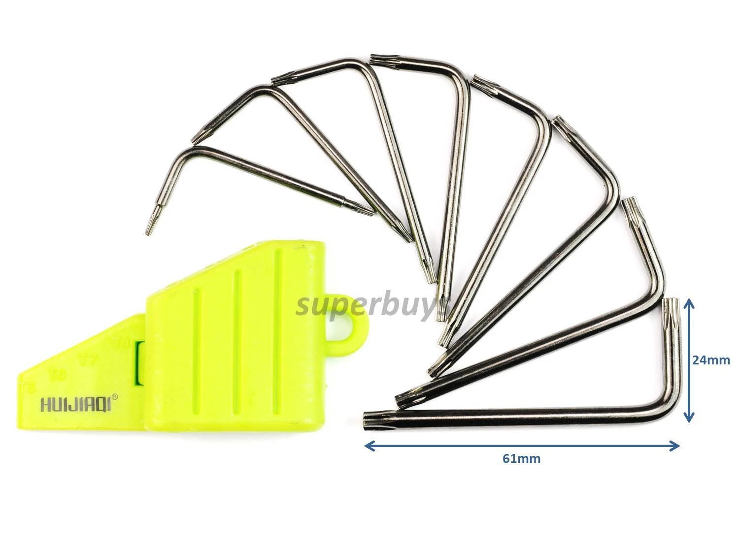 8pcs Set Security Torx Wrench Allen Key T5 T6 T7 T8 T9 T10 T15 T20 Tool Kit