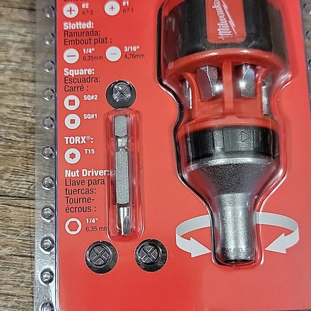 Milwaukee Compact Ratcheting Multi-Bit Driver - Black/Red #48-22-2330