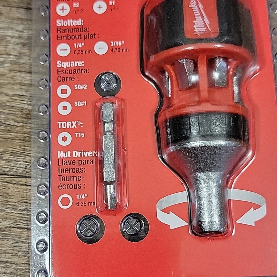 Milwaukee Compact Ratcheting Multi-Bit Driver - Black/Red #48-22-2330