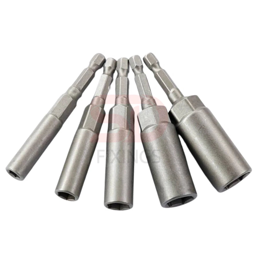 6-19mm Deep Bolt Nut Driver Bit Set 1/4" Hex Shank Impact Socket, Bolt Remover