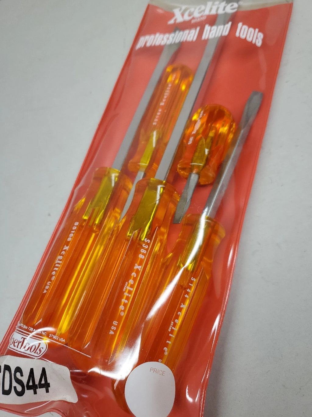 Xcelite SDS44  Square Blade Slotted Regular Screwdriver Set Amber 5 pcs USA MADE