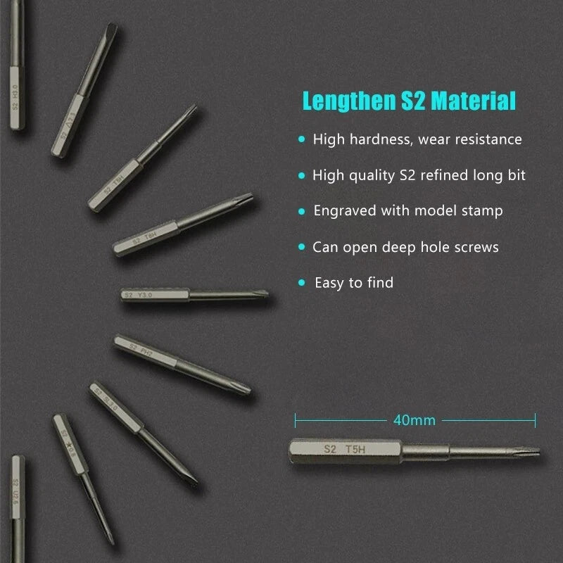 30 In 1 Screwdriver Set Magnetic Torx Hexagon Screwdriver Bits For Repair Tools
