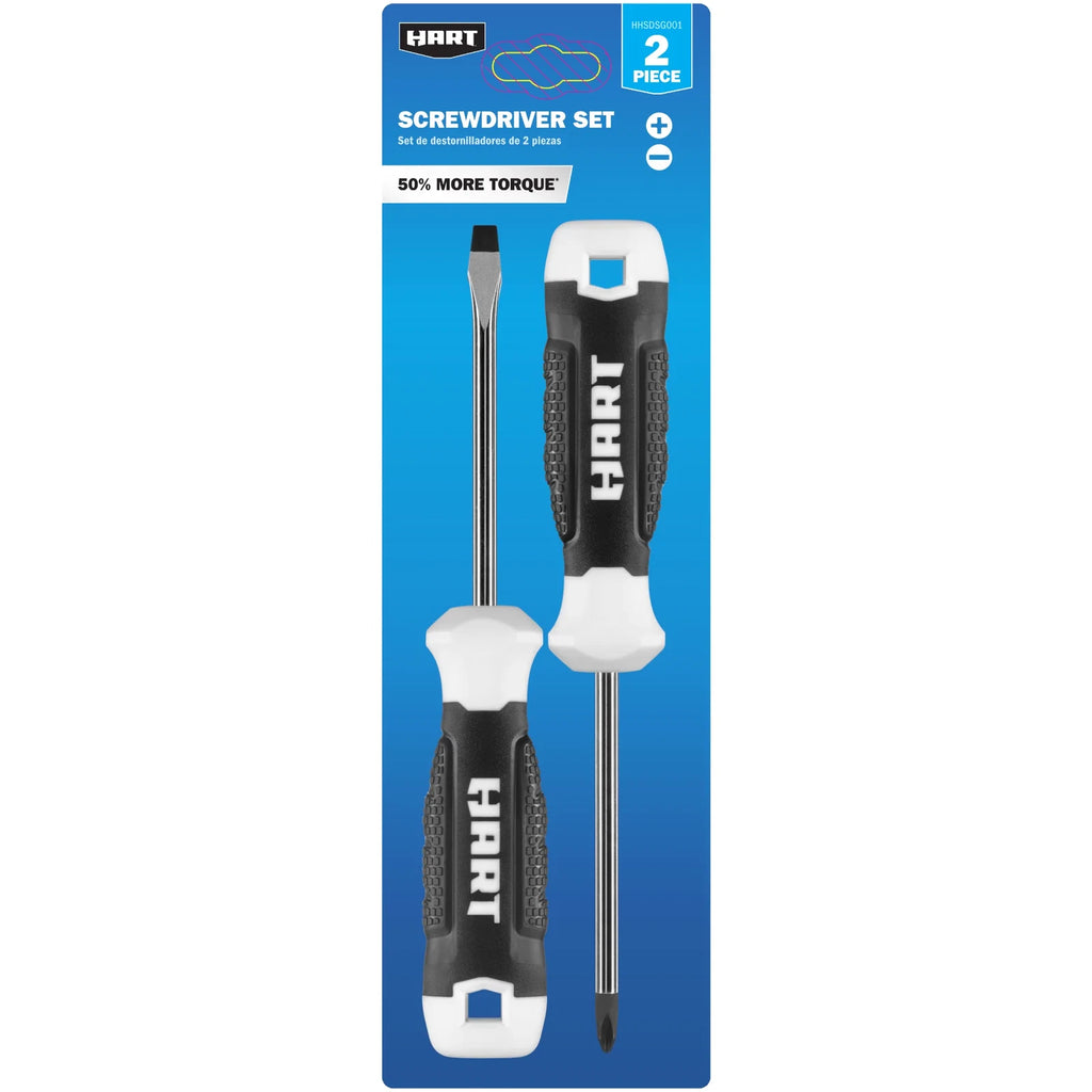 2-Piece Screwdriver Set with Comfort Grip Handle