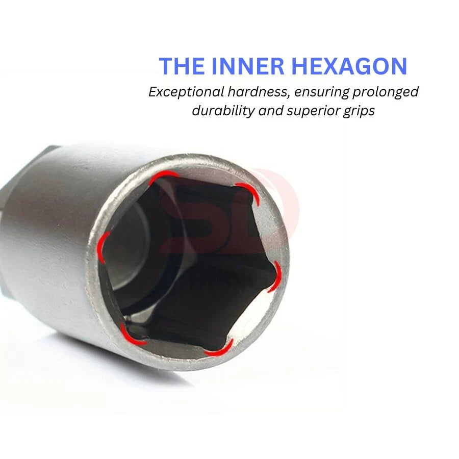 5 x Deep Bolt 10mm Nut Driver Bit Set 1/4" Hex Shank Impact Socket Adapter