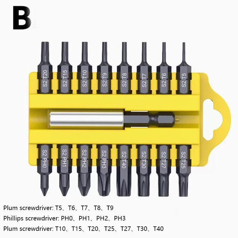 17Pcs Security Tamper Proof Bit Set Magnetic Holder Screwdriver Bits A/B/C/D Set