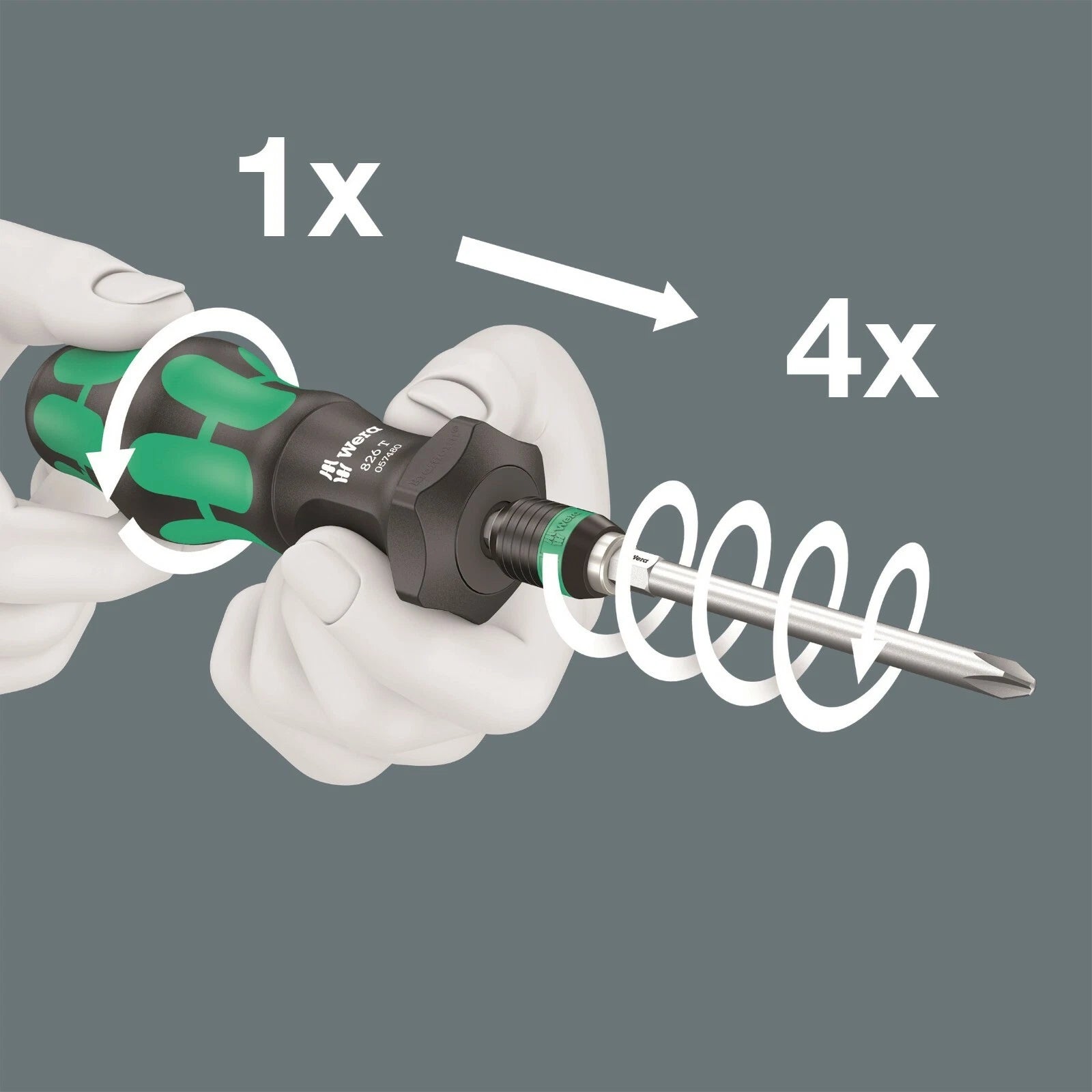 Wera 826 T Kraftform Kompakt Turbo 1 Screwdriver Set 19 Piece SAE 05057483001