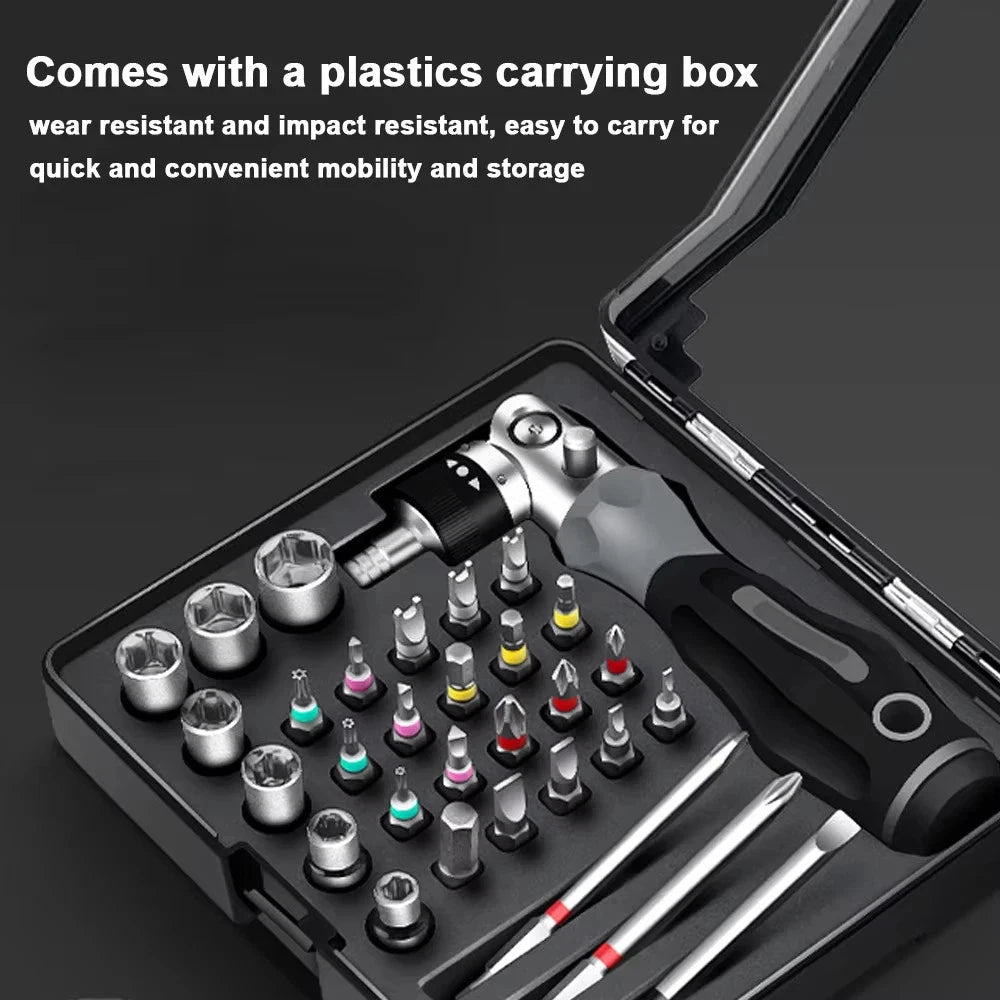 Ratchet Screwdriver Set Computer Repair Tools Box Multidirectional Repair Tools