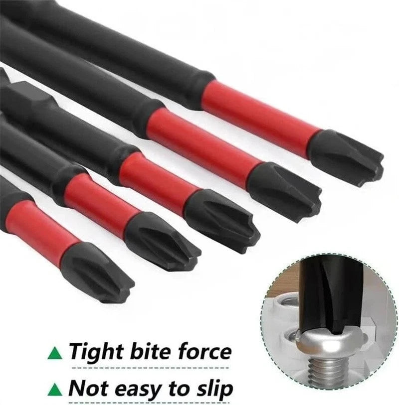 5PCS FPH2 Impact Screwdriver Bit Set-S2 Steel 65mm &110mm Slotted Heads 2025 NEW