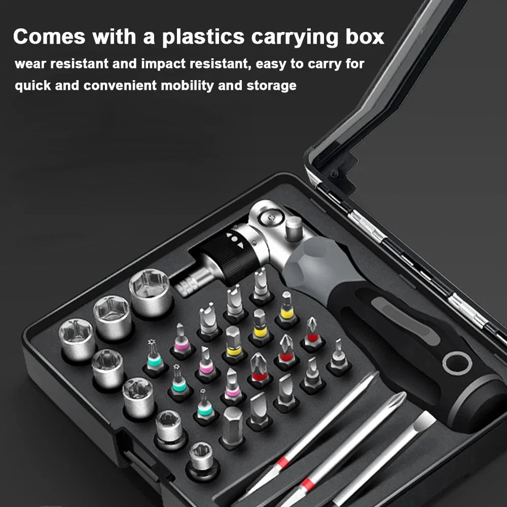 Ratchet Screwdriver Set Computer Repair Tools Box Multidirectional Repair Tools