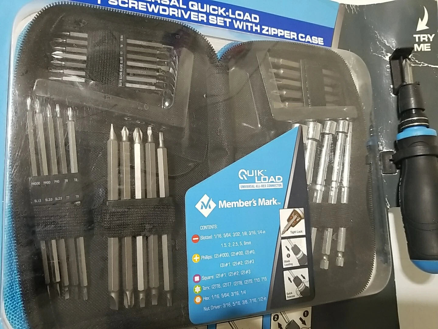 Member's Mark 49-in-1 Universal Quick-Load Screwdriver Set with Zipper Case