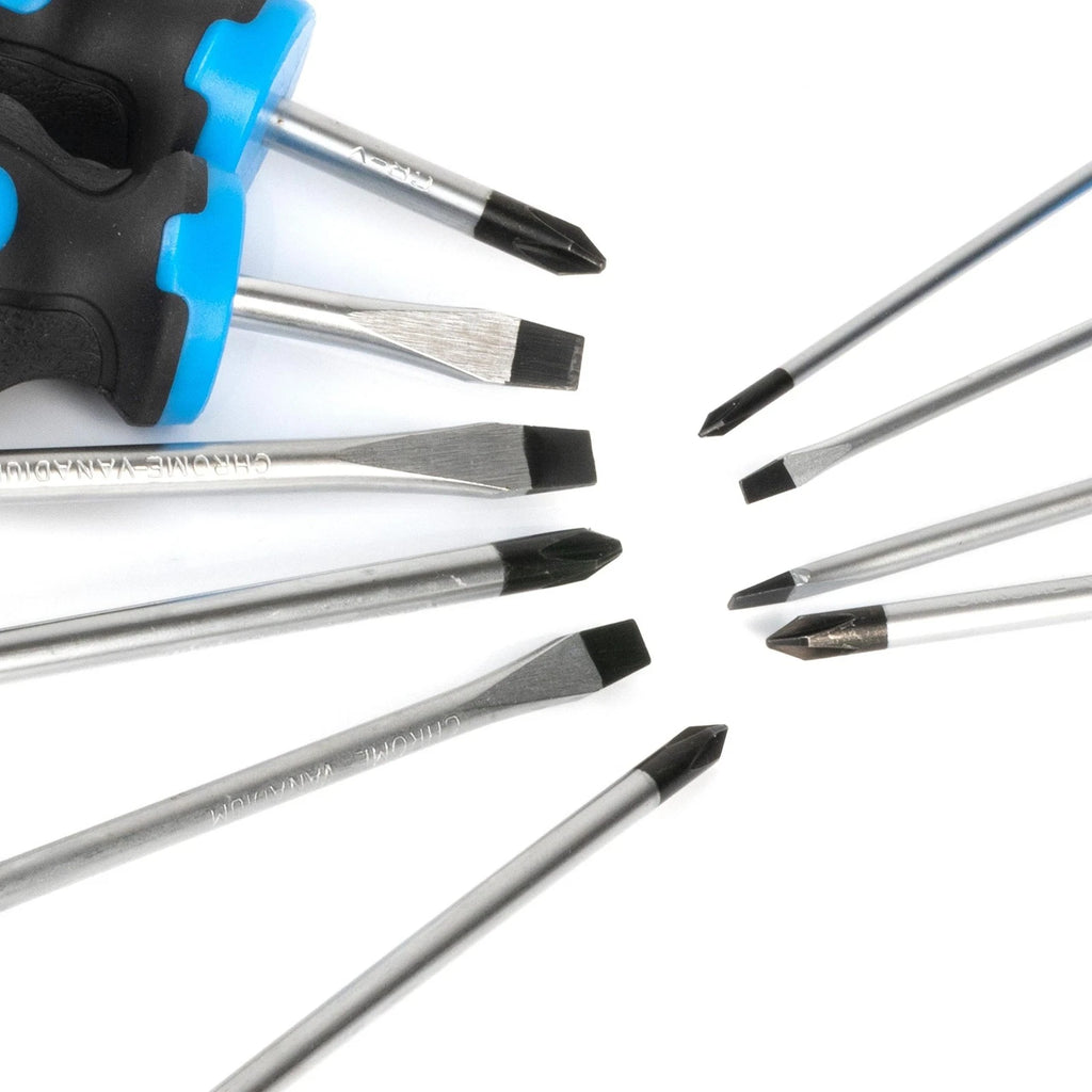 01378A Magnetic Screwdriver Set | 10 Piece | Phillips & Flathead | Heat Treat...