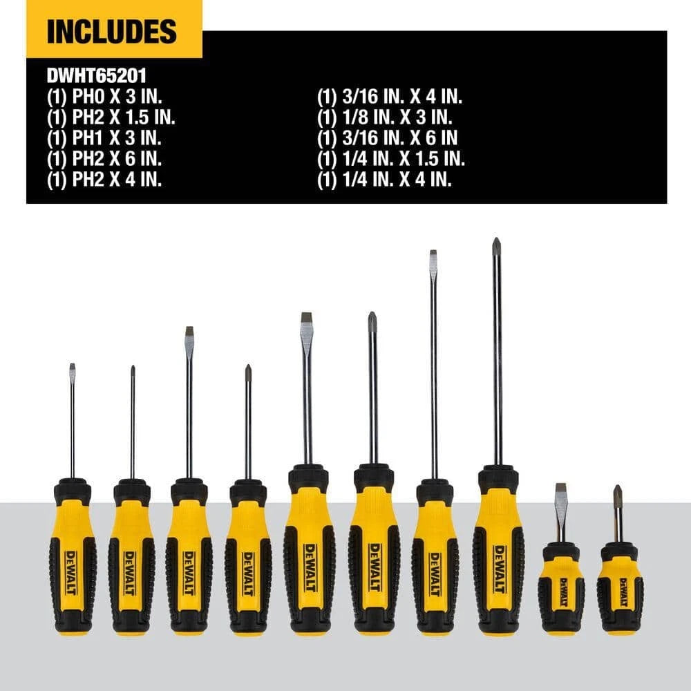 Phillips Screwdriver Set (10-Piece) DWHT65201