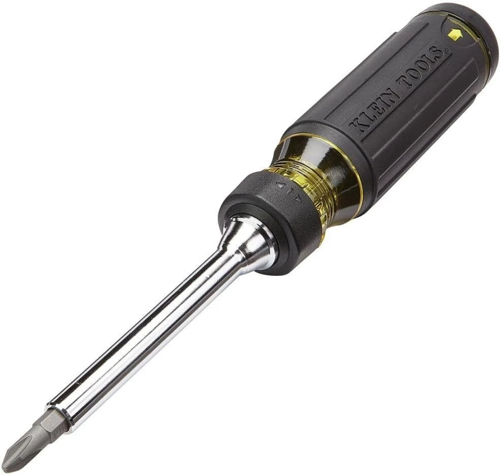 Versatile 15-in-1 Multi-Bit Ratcheting Screwdriver with On-board Storage