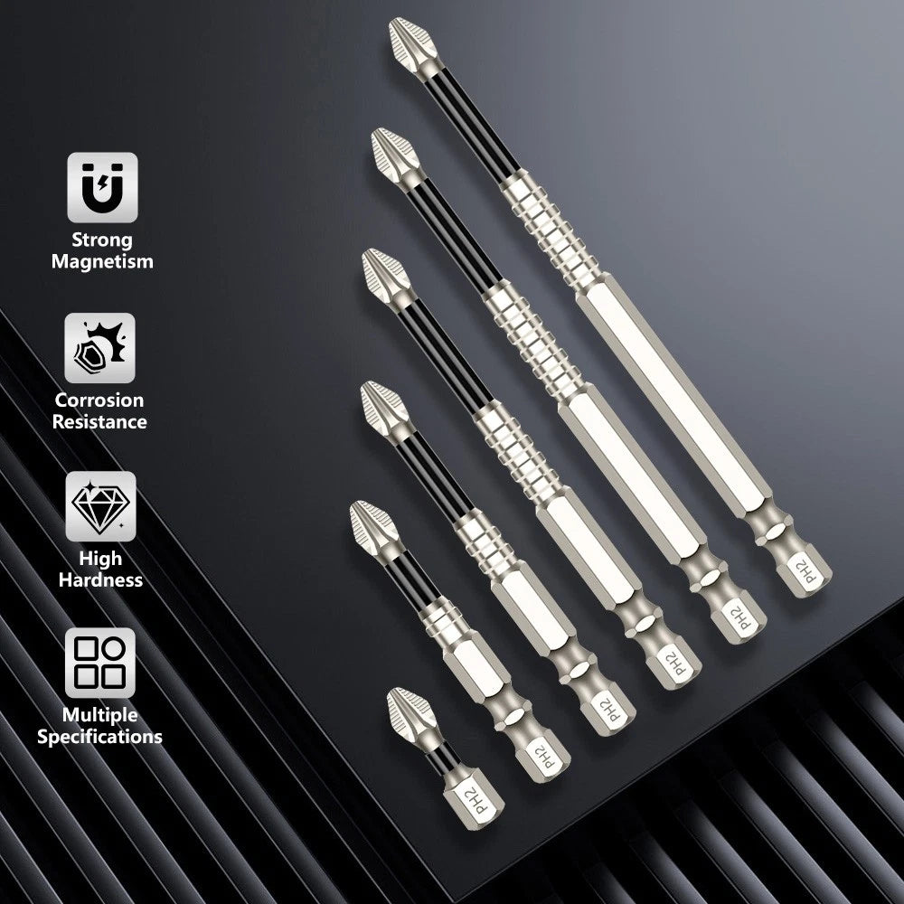 6x High Magnetic Screwdriver Drill Bit Set Durability Screwdriver Drill Bit Set