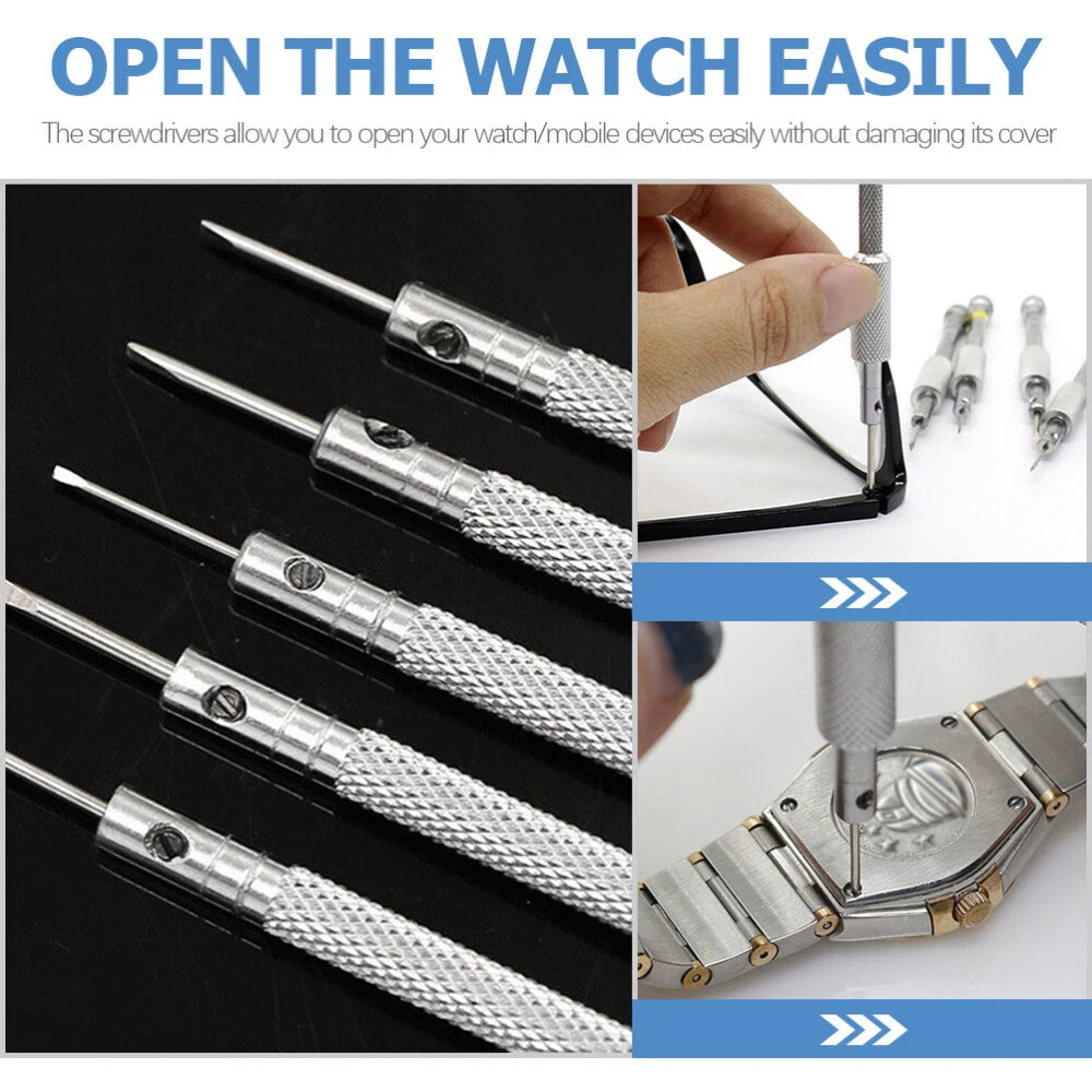 5PCS Precise Screwdrivers Watch Repair Tools Jewelry Screwdrivers Tools