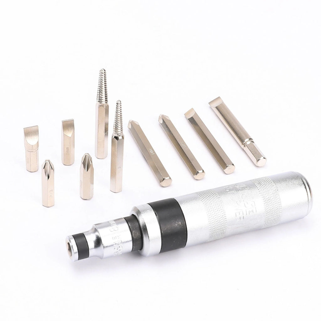 12Pcs Reversible Impact Driver Bits Screwdriver Set Hand Tool Socket Kit +Case