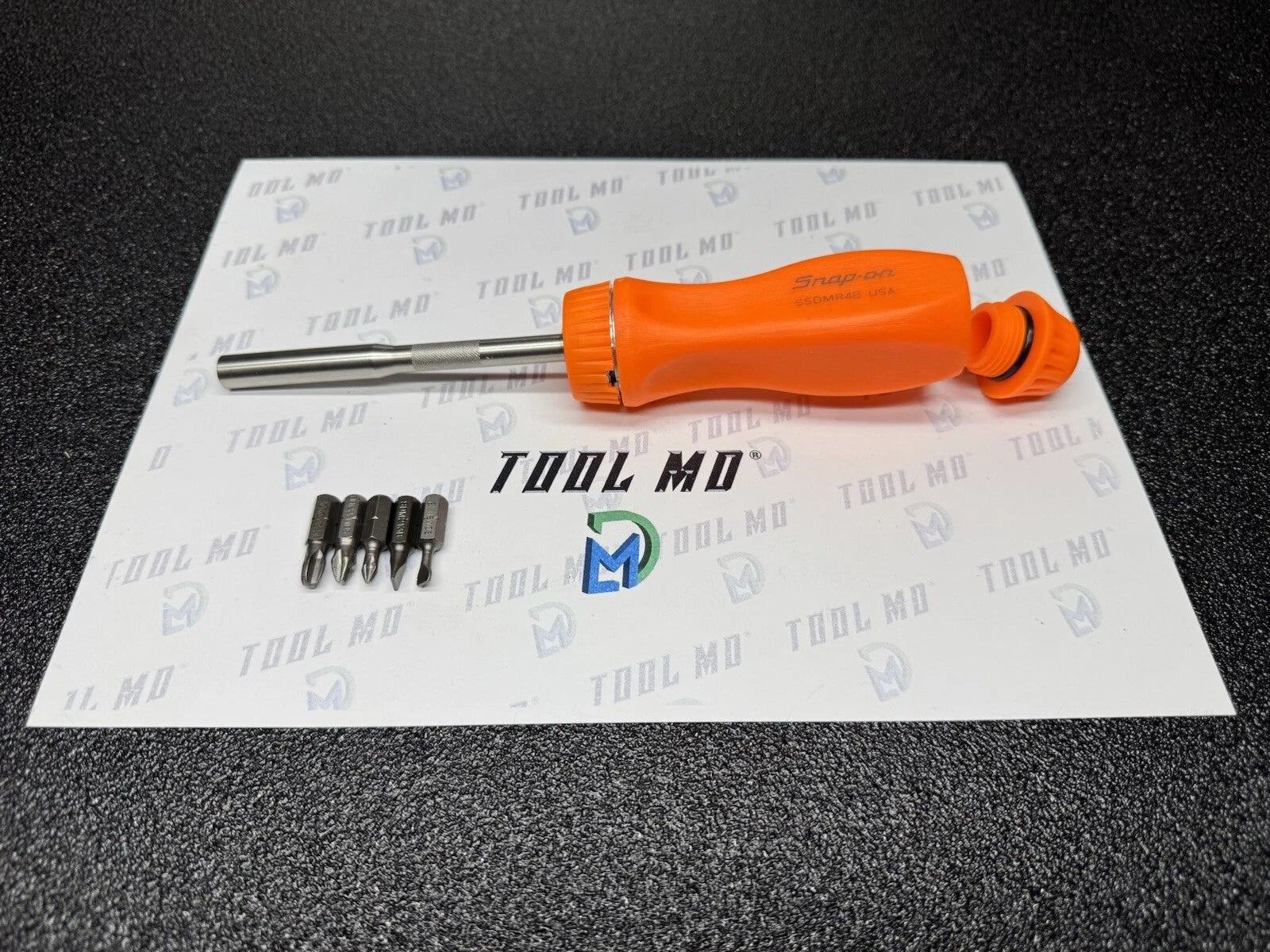 Snap-on Tools USA NEW ORANGE Hard Handle Ratcheting Screwdriver w/Bits SSDMR4B
