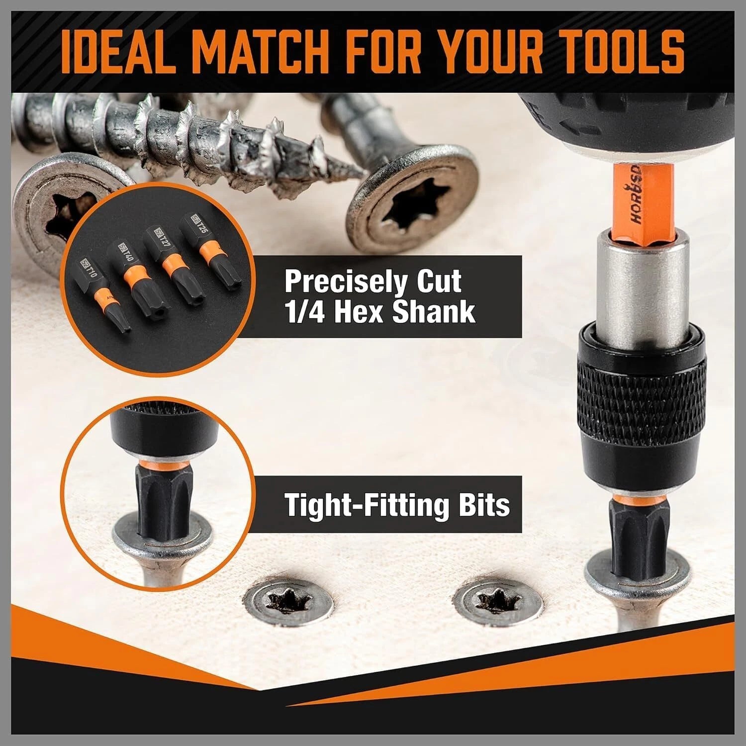 12pc Torx Bit Set Security Tamper Proof T5-T40 Star Bit Set for Impact w Box