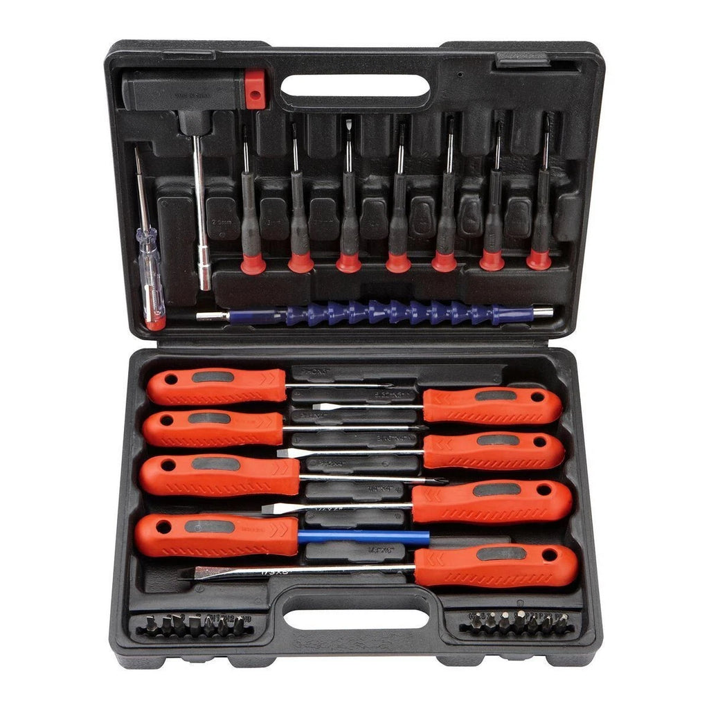 32 PIECE PRECISION MAGNETIC SCREWDRIVER SET HOBBIES, CASE NEW Crafts Household