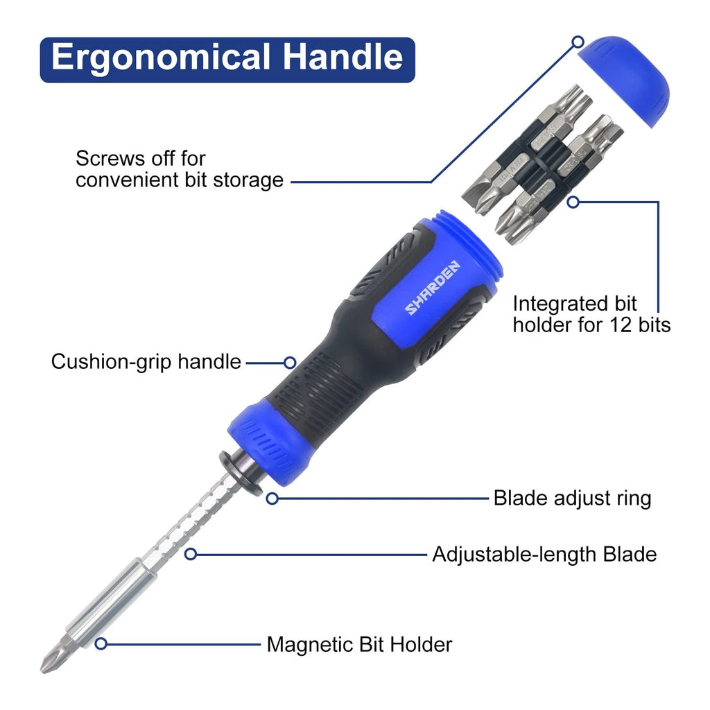 Multibit Screwdriver 13-in-1 Screw Driver Set Adjustable Extension Screwdrive...