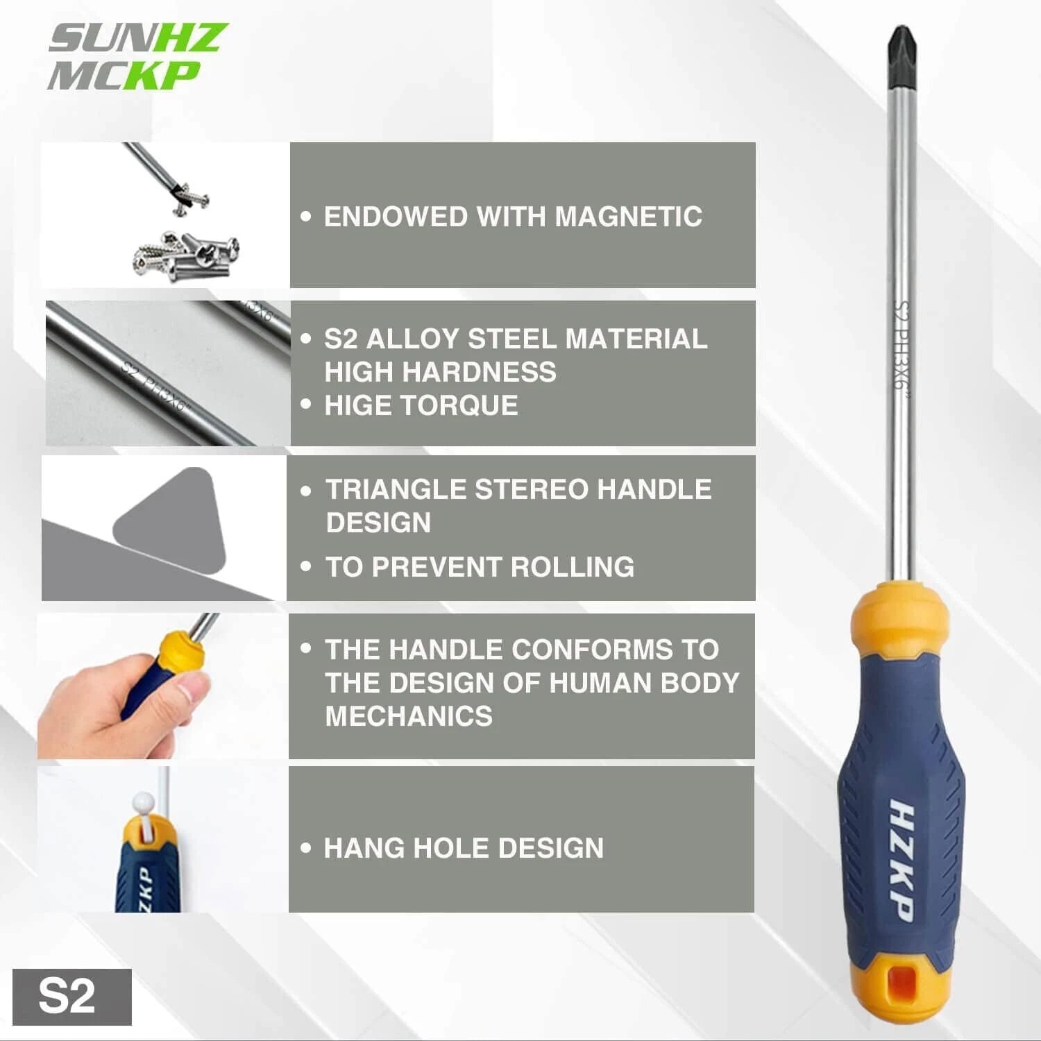 SUNHZMCKP Magnetic Screwdriver Set 66-Piece, S2- Alloy Blue, Yellow