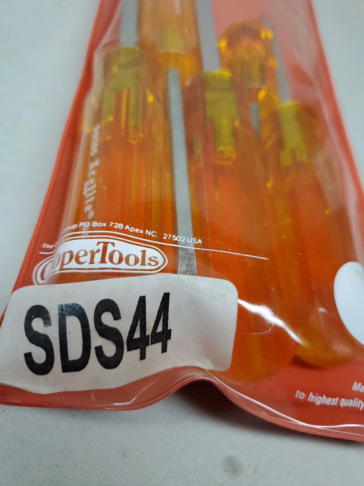 Xcelite SDS44  Square Blade Slotted Regular Screwdriver Set Amber 5 pcs USA MADE