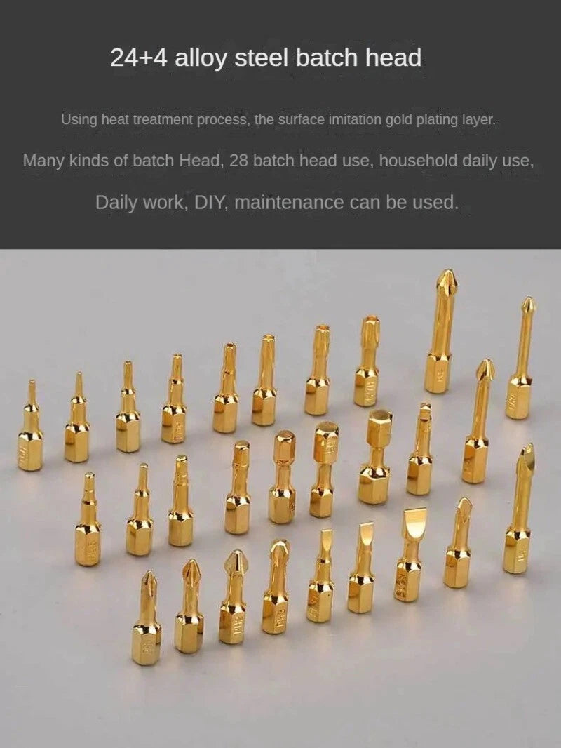 9229 Multi Ratchet Screwdriver Set Plum Hex Phillips Driver Multifunction