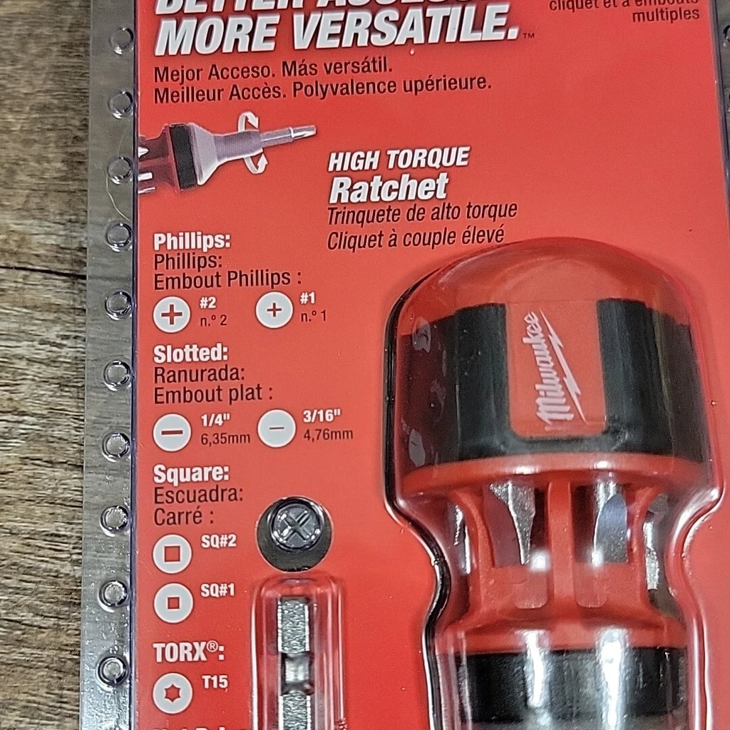 Milwaukee Compact Ratcheting Multi-Bit Driver - Black/Red #48-22-2330
