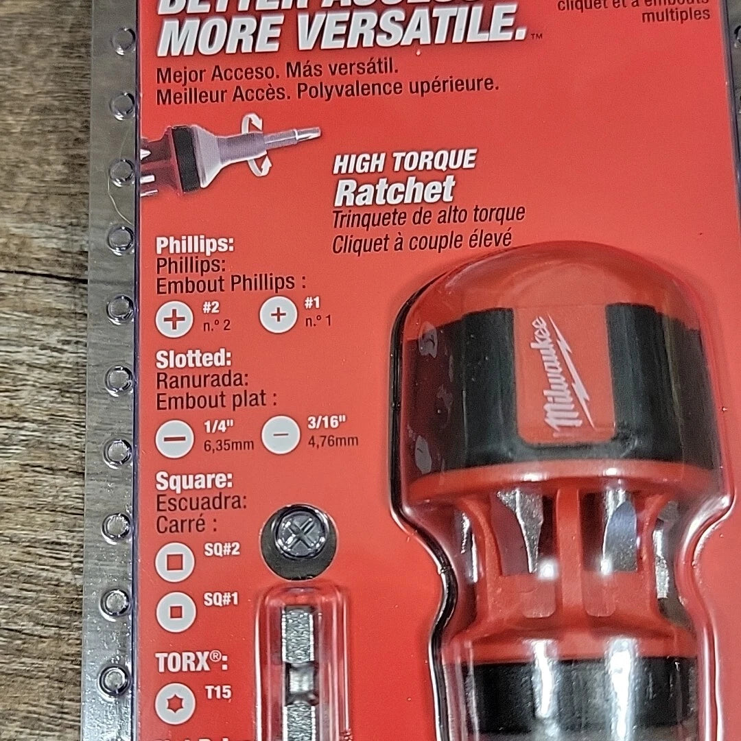 Milwaukee Compact Ratcheting Multi-Bit Driver - Black/Red #48-22-2330