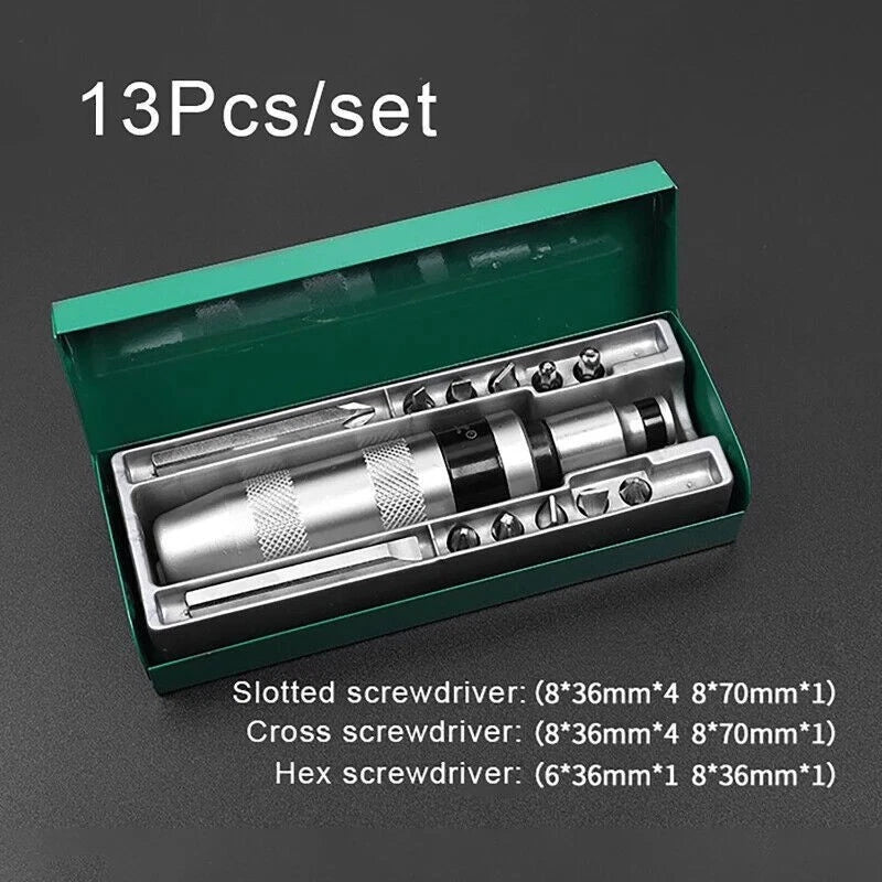 7/8/13Pcs/Impact Screwdriver Knockout Set Chrome Vanadium Steel Screwdriver