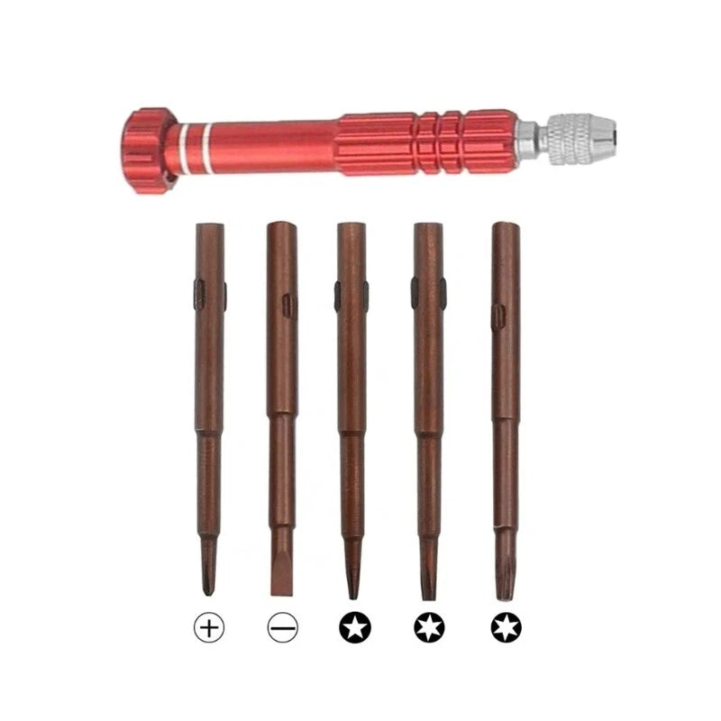 Miniature Precisions Screwdriver Set 5 in 1 Kit for Electronics Watches Glasses