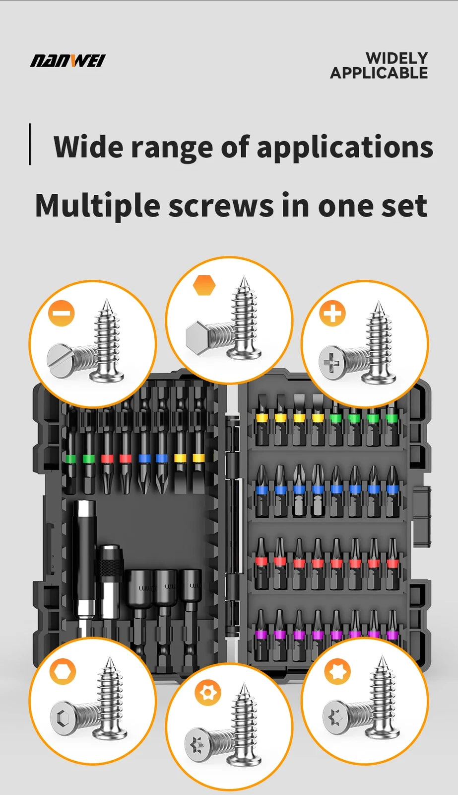 Deluxe Screwdriver Case Home Work Screw Repair Kit Multifunction Screwdriver