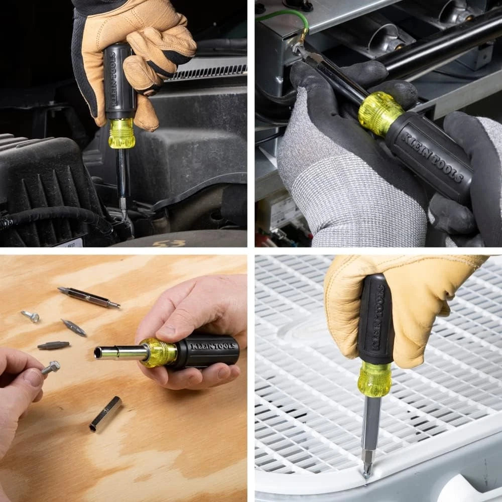 Klein Tools 32500 11-in-1 Screwdriver / Nut Driver Set, 8 Bits Small NEW USA
