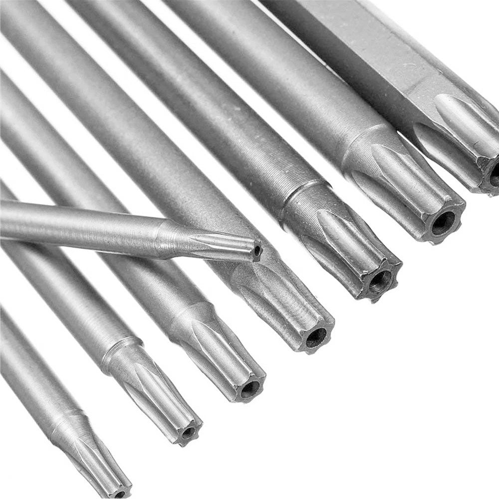 8pcs Torx Screwdriver Bit Set Hex Security Magnetic Head 100MM Extra Long IN USA