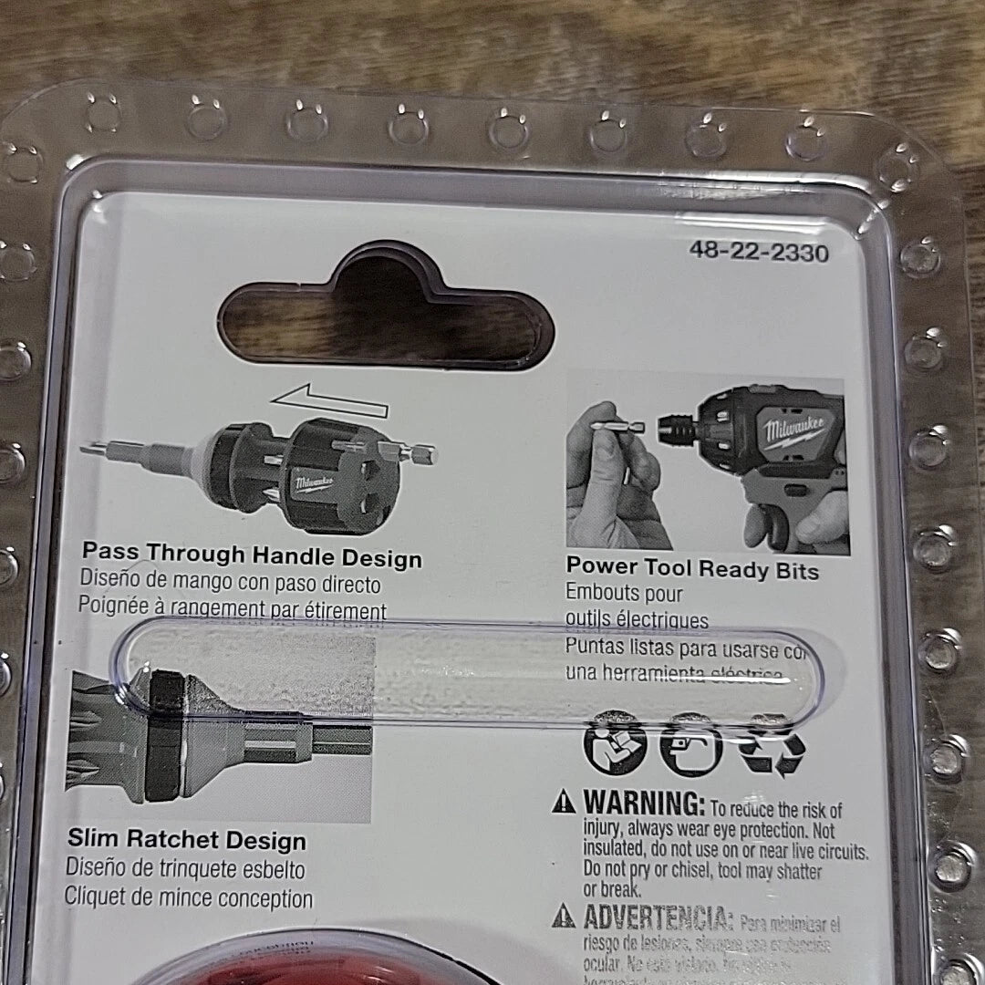 Milwaukee Compact Ratcheting Multi-Bit Driver - Black/Red #48-22-2330